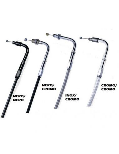 Stainless steel accelerator cable /cromo for Touring from 90 to 95 86cm long