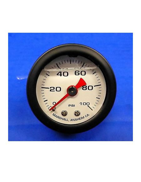 Oil pressure gauge traditional operation (non-electronic) 100 lb – black shell and red hand