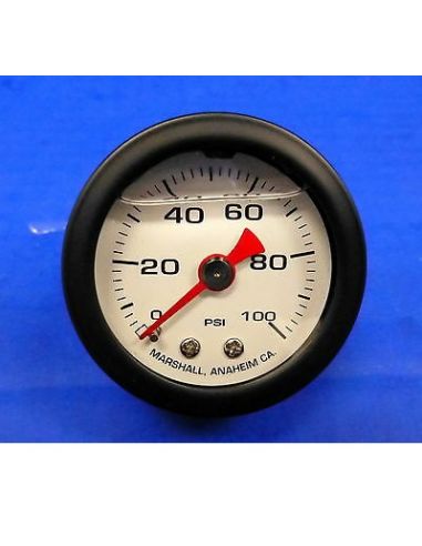 Oil pressure gauge traditional operation (non-electronic) 100 lb – black shell and red hand