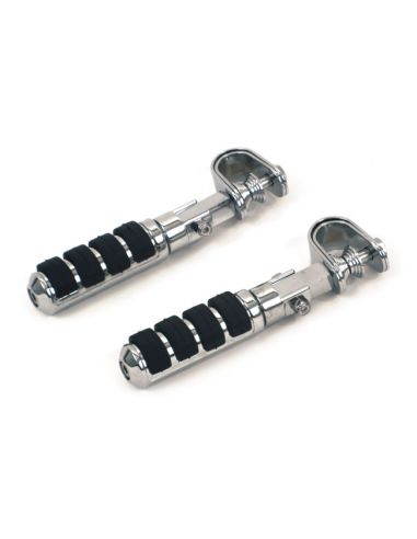 Pedals with band from 1'' to 1 1/4" - chrome