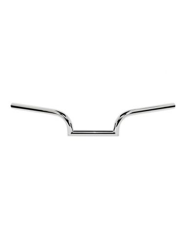 Handlebar Mustache 1'' high 3'', 66cm wide, Chrome, with dimples