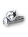Rounded screws in chromed millimeters 4 x 8