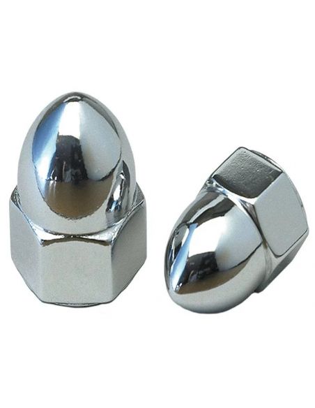 Chrome-plated tip nuts 4 mm
