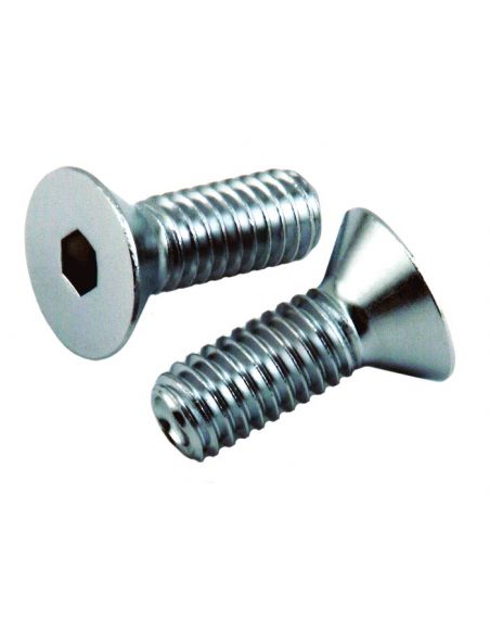 Countersunk screws in chrome inches 8/32 38 mm long