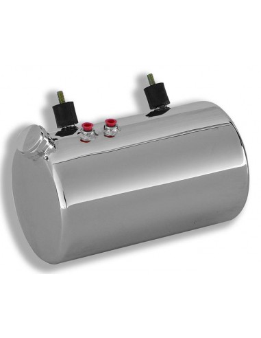 Custom round flat side oil tank - with oil filter