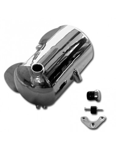 Softail round rounded side oil tank - side cap