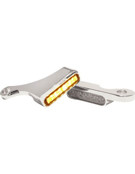 Chrome-plated APPROVED LED arrows Heinz Bikes under Softail 18-20 controls