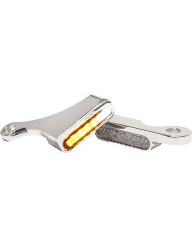 Chrome-plated front/LED position arrows Heinz Bikes under Softail 18-20 controls