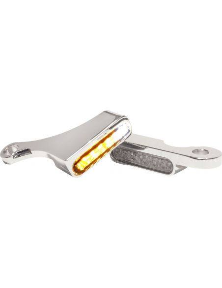 Chrome-plated front/LED position arrows Heinz Bikes under Softail 15-17 controls
