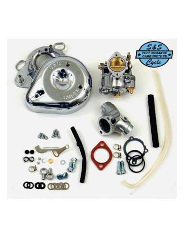 S&S Super E carburetor - complete kit for FXR, Dyna, Softail and Touring from 1993 to 1999 (except injection)