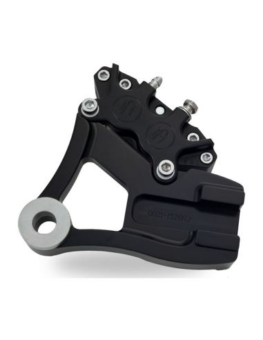 Brake caliper PM 4 rear pistons with support - black