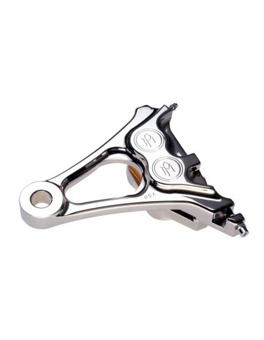 Brake caliper PM 4 rear pistons with support - chrome