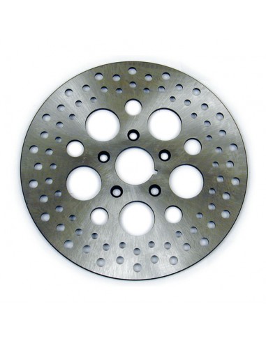 Front brake disc diameter 11.5" satin stainless steel ventilated for Dyna from 2000 to 2005 ref OEM 44136-00 or 44156-00