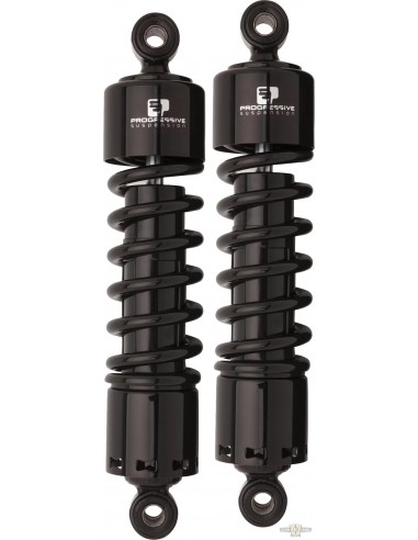 13" black shock absorbers Progressive Suspension 412 for FX shovel from 1982 to 1984 and FX Model from 1985 to 1994