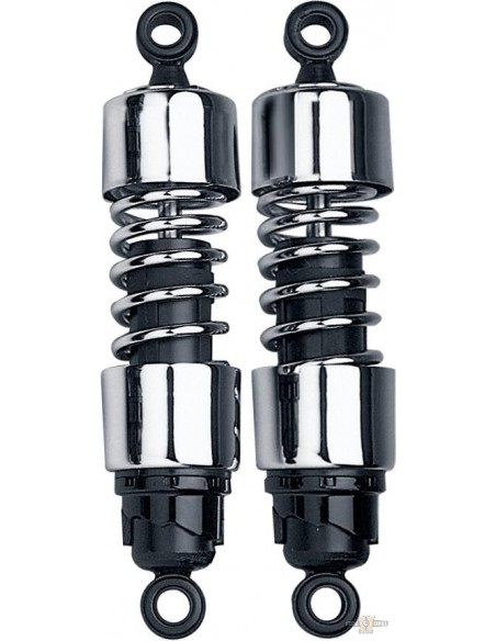 Shock absorbers 11.5" chrome Progressive Suspension 412 for FX shovel from 1982 to 1984 and FX Model from 1985 to 1994