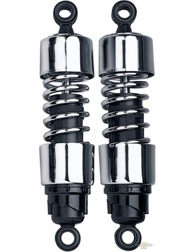 Shock absorbers 14.5" chrome Progressive Suspension 412 for FX shovel from 1982 to 1984 and FX Model from 1985 to 1994