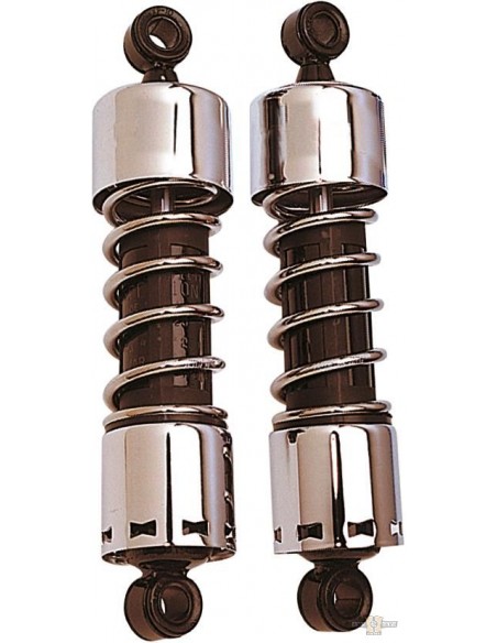 Shock absorbers 13.5" chrome Progressive Suspension 412 for Touring from 1980 to 2005