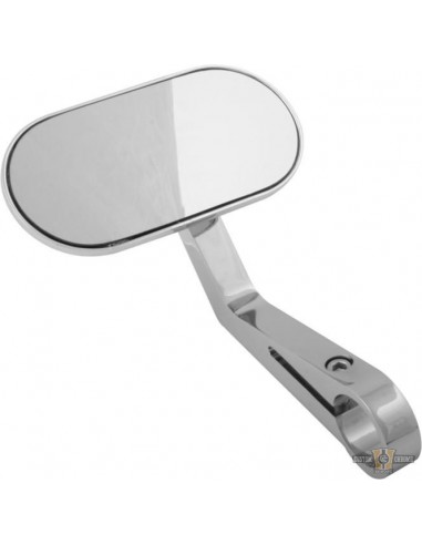 Chromed mirror with stem