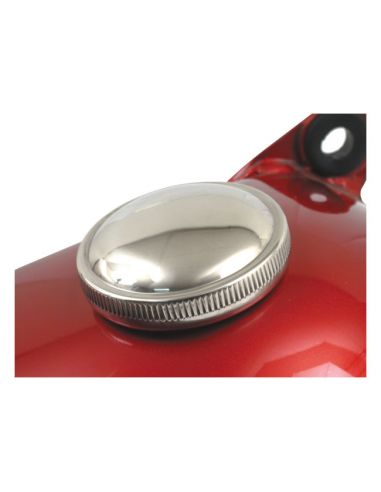 Non-ventilated petrol cap polished stainless steel