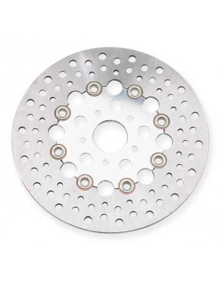 Front brake disc Diameter 11.5" floating Russel satin for XL, FXR, Dyna, Softail and Touring from 84 to 99 ref OEM44136-84