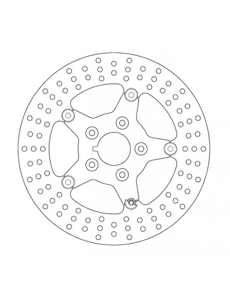 Front brake disc Diameter 11.5" ferodo Satin floating for FXR, Dyna, Softail, Touring and Sportster from 2000 to 2007