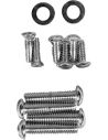 Kit of chromed handlebar control screws for FX,FL,FXR, Dyna, Softail, Touring and Sportster from 1982 to 1995