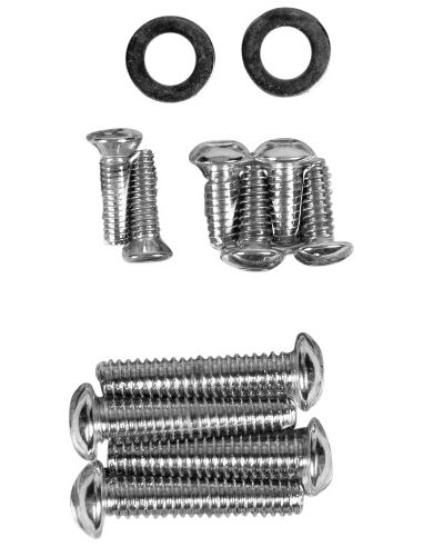 Kit chromed handlebar control screws rounded for Sportster from 1996 to 2020