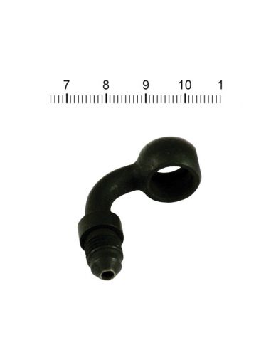Black fitting AN-3 hole 7/16" bent 90 degrees (diameter 11mm)