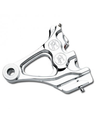 Brake caliper PM 4 rear pistons with integrated support - chrome