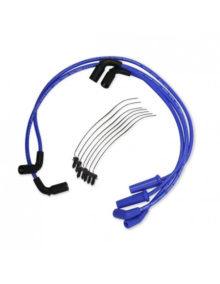 Blue spark plug cables...