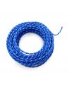 Blue-white fabric electric cable