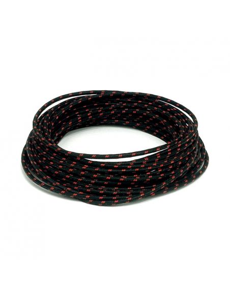 Black-red fabric electric cable