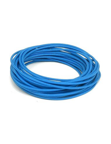 Blue fabric electric cable