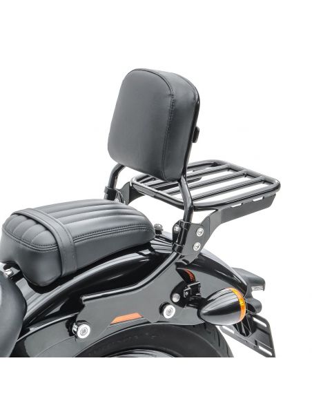 Black quick release backrest for Softail from 2018 to 2021