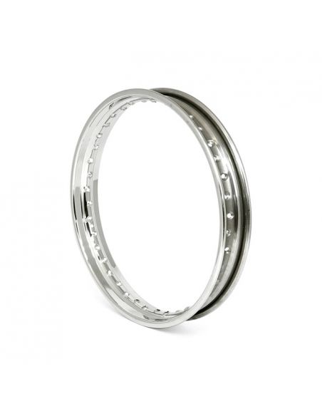 Rim 21x2.15 - 40 holes - polished stainless steel