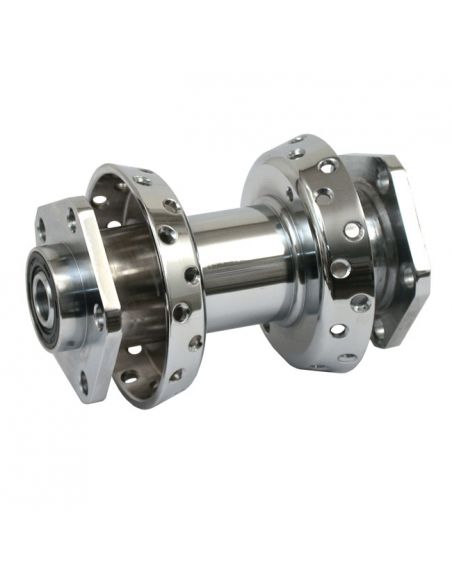 Front hub 40 holes Chrome For FL, FX and FXWG from 1973 to 1980 with Double Flange ref OEM 43663-80A