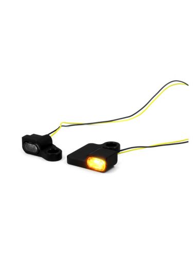 LED arrows Zieger 5 for black handlebar controls lenses fumè approved for Dyna 99-17