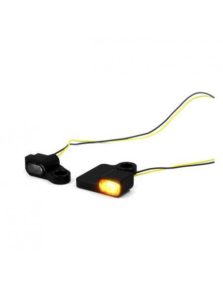LED arrows Zieger 5 for black handlebar controls fumè approved for Sportster 96-03