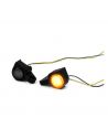 LED arrows Zieger 4 for black handlebar controls fumè approved for Softail 15-20