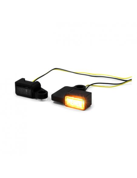 LED arrows Zieger 3 for black handlebar controls fumè approved for Sportster 04-13