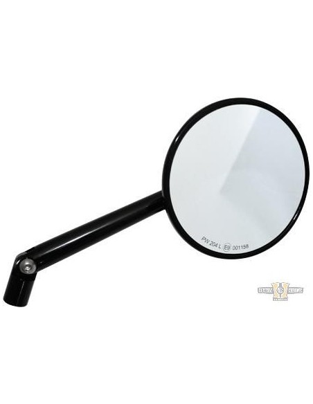 Black round mirror Homologated