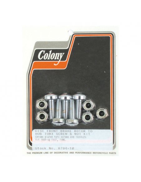 Screws torx and nuts for front brake disc from 1984 to 2020