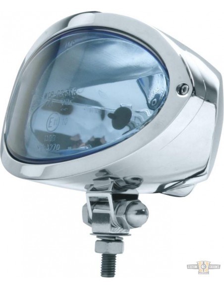 Chrome Oval front headlight with H4 approved bulb