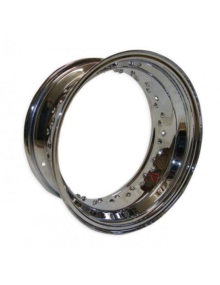 Rim 16x9.00 - 80 holes - polished stainless steel
