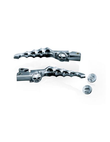 Ergonomic chrome brake and clutch levers Kuryakyn zombie for Touring from 1996 to 2007