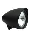 Front headlight 4 1/2''Smoothie homologated black with Visor Round