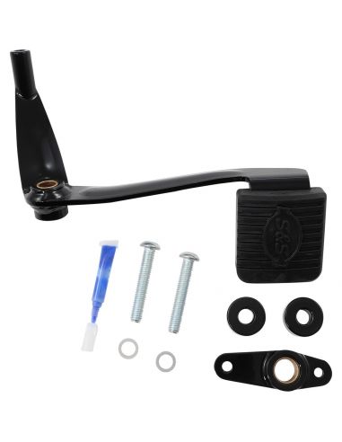 Brake pedal kit relocated for Softail from 2018 to 2021 with central controls with S&S Grand Nation 2 in2 mufflers
