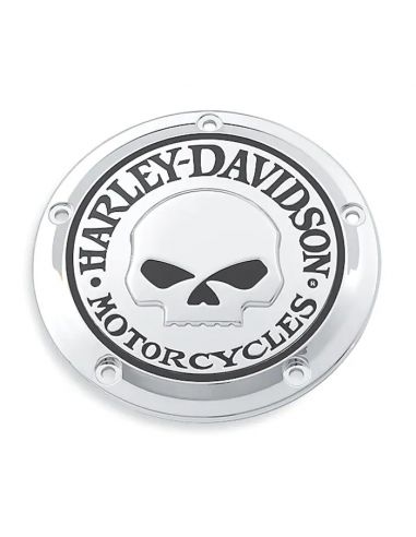 Coperchio frizione derby cover Harley Davidson Skull per Dyna e Softail dal 2000 al 2017 rif OEM 25441-04A 