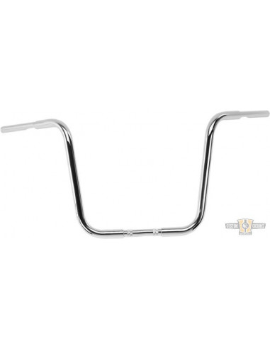 Handlebar Ape Hanger 1-1/4" high 16" Chrome Gorilla with dimples, pre-drilled