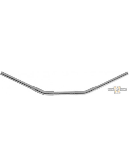 Handlebar Drag Bar 1-1/4" Wide 77cm Chrome, without dimples, pre-drilled,